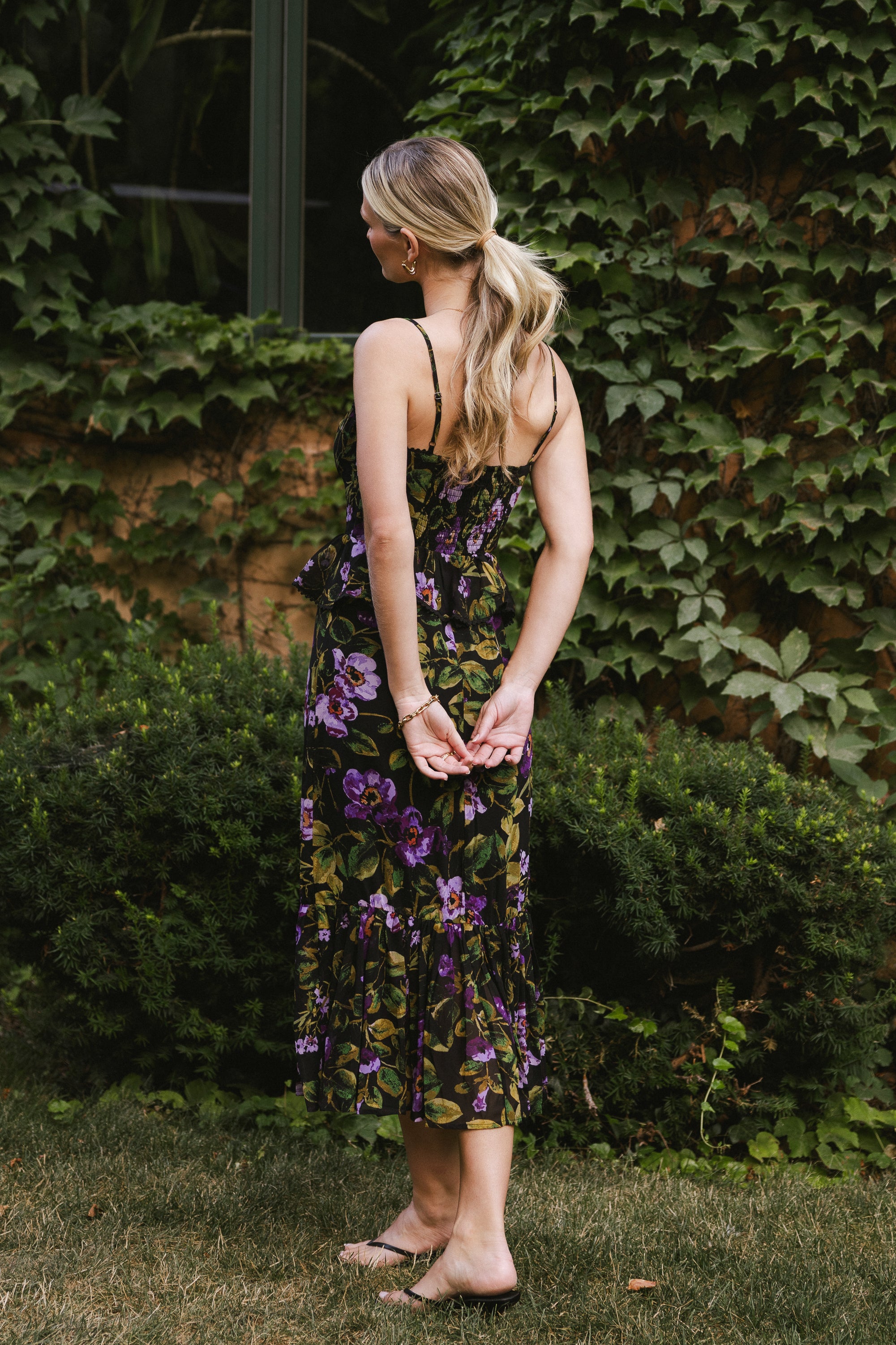 honesty flower midi dress Summer dress: Lilly floral midi dress review (5'8" XS)