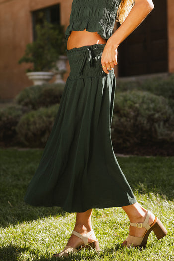 TEAL MAXI SKIRT
