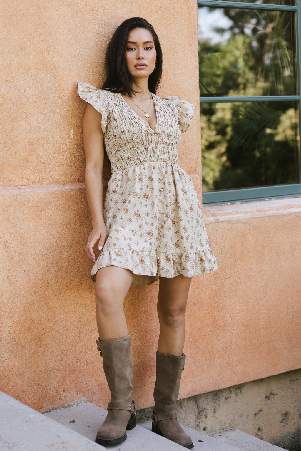 floral mini dress sale Trendy, Chic Women's Clothing Boutique Fore Collection Linen Floral Mini Dress for Women, Ivory, Size L Lane 201