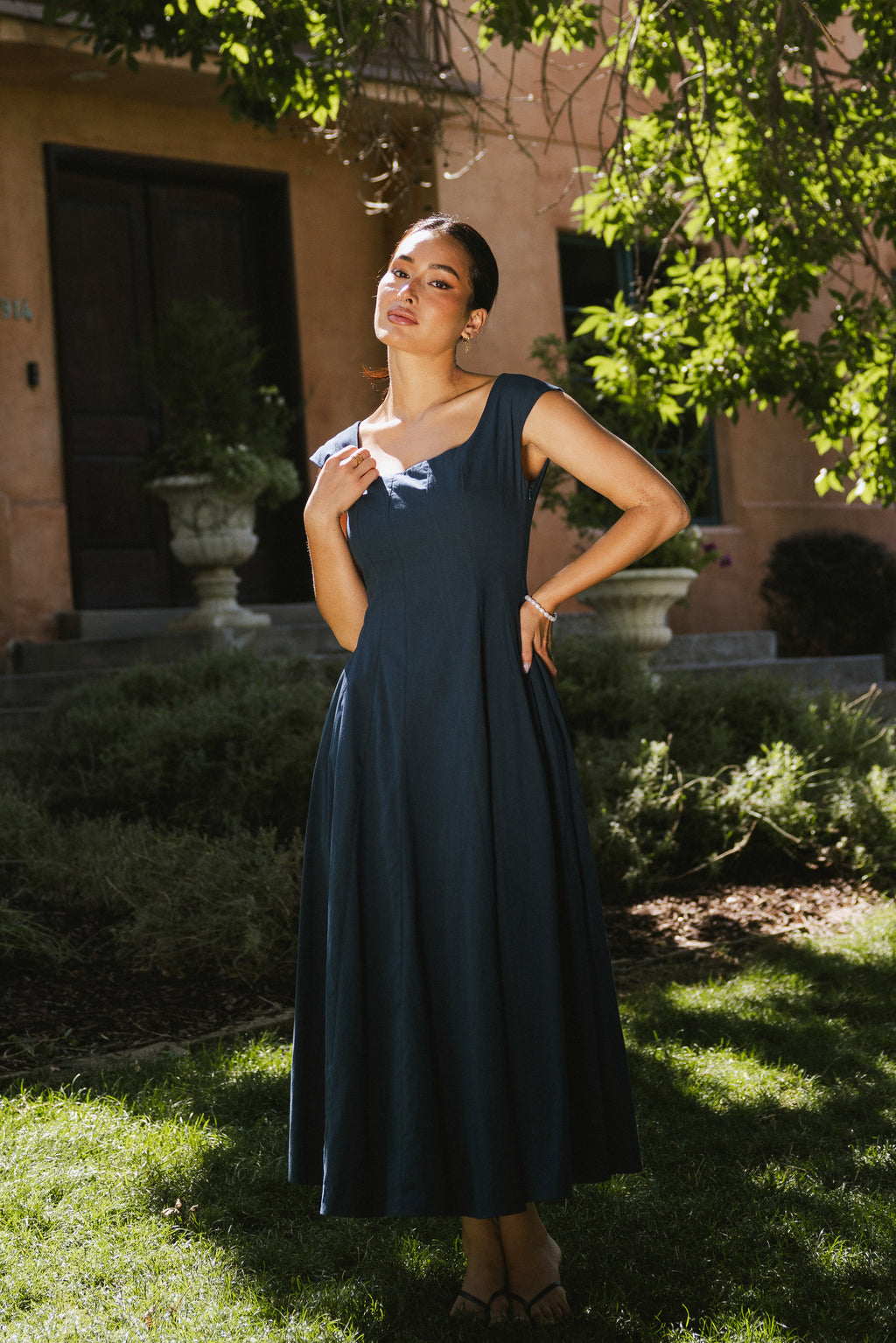 Colin Midi Dress in Navy - FINAL SALE Colin Midi Dress in Navy - FINAL SALE