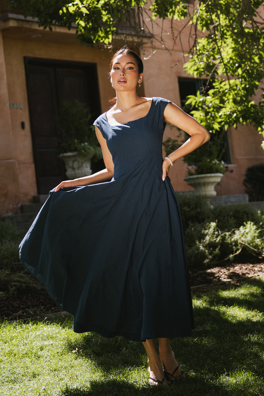 Colin Midi Dress in Navy - FINAL SALE Colin Midi Dress in Navy - FINAL SALE
