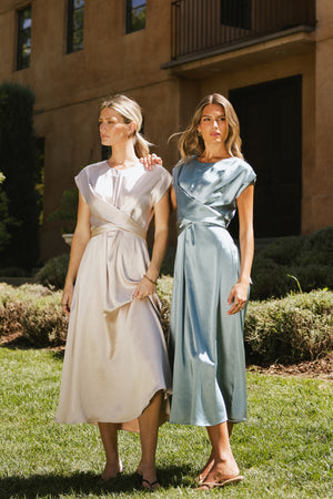 Rosalind Midi Dress in Blue - FINAL SALE