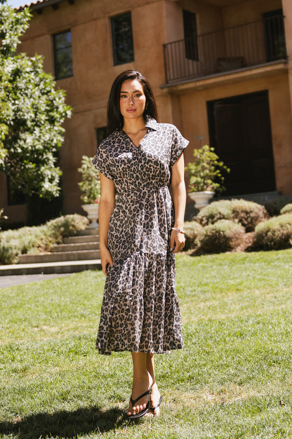 Ayda Leopard Midi Dress - FINAL SALE