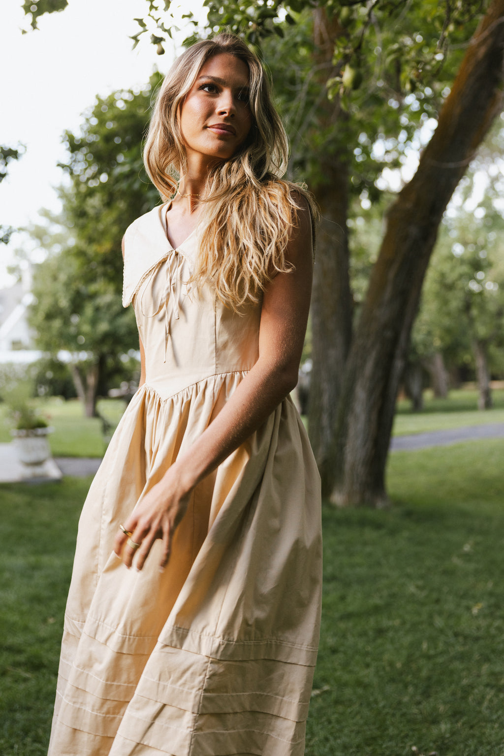 colysmo beige dress Topless Dress in Champagne | Camiel Fortgens