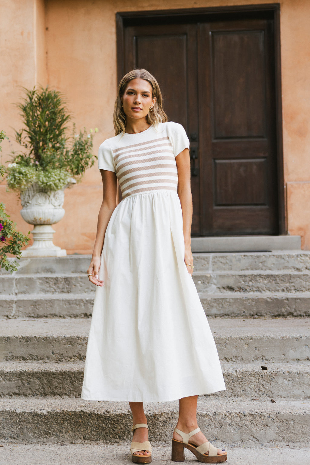 ivory maxi dress