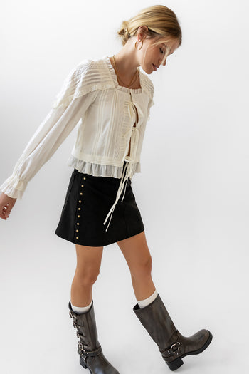Studded Skirt in Black
