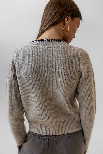  Cardigan in Taupe