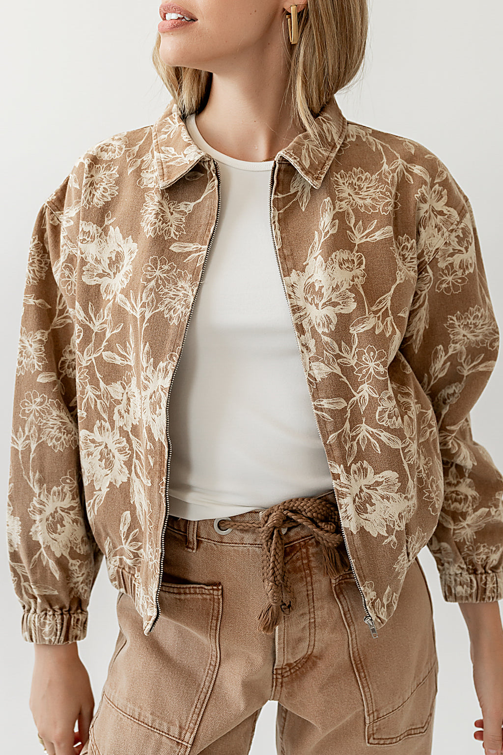 Floral Bomber Jacket 