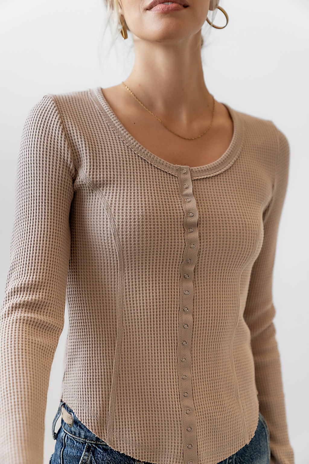 WAFFLE KNIT TOP 