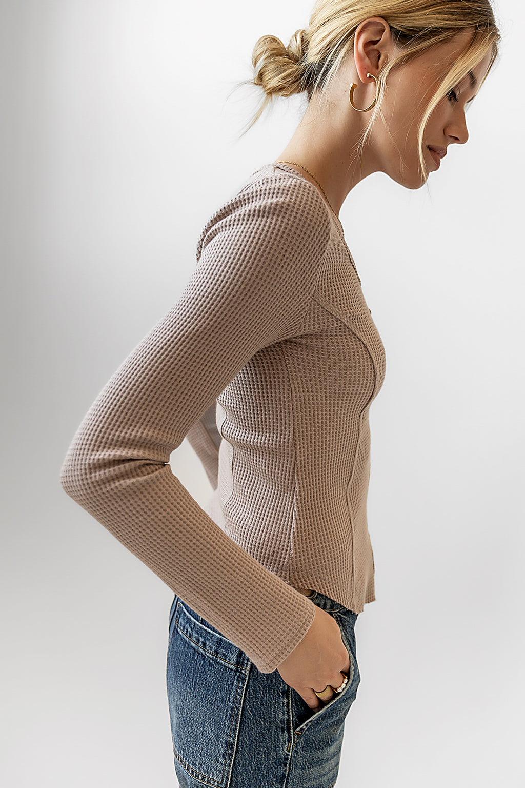 LONG SLEEVE KNIT TOP