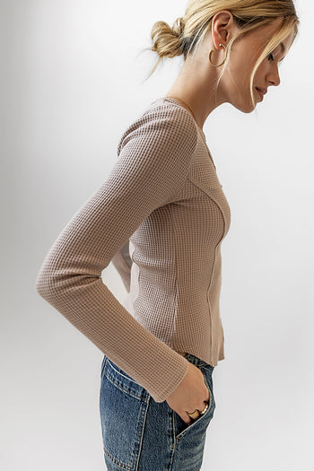 LONG SLEEVE KNIT TOP