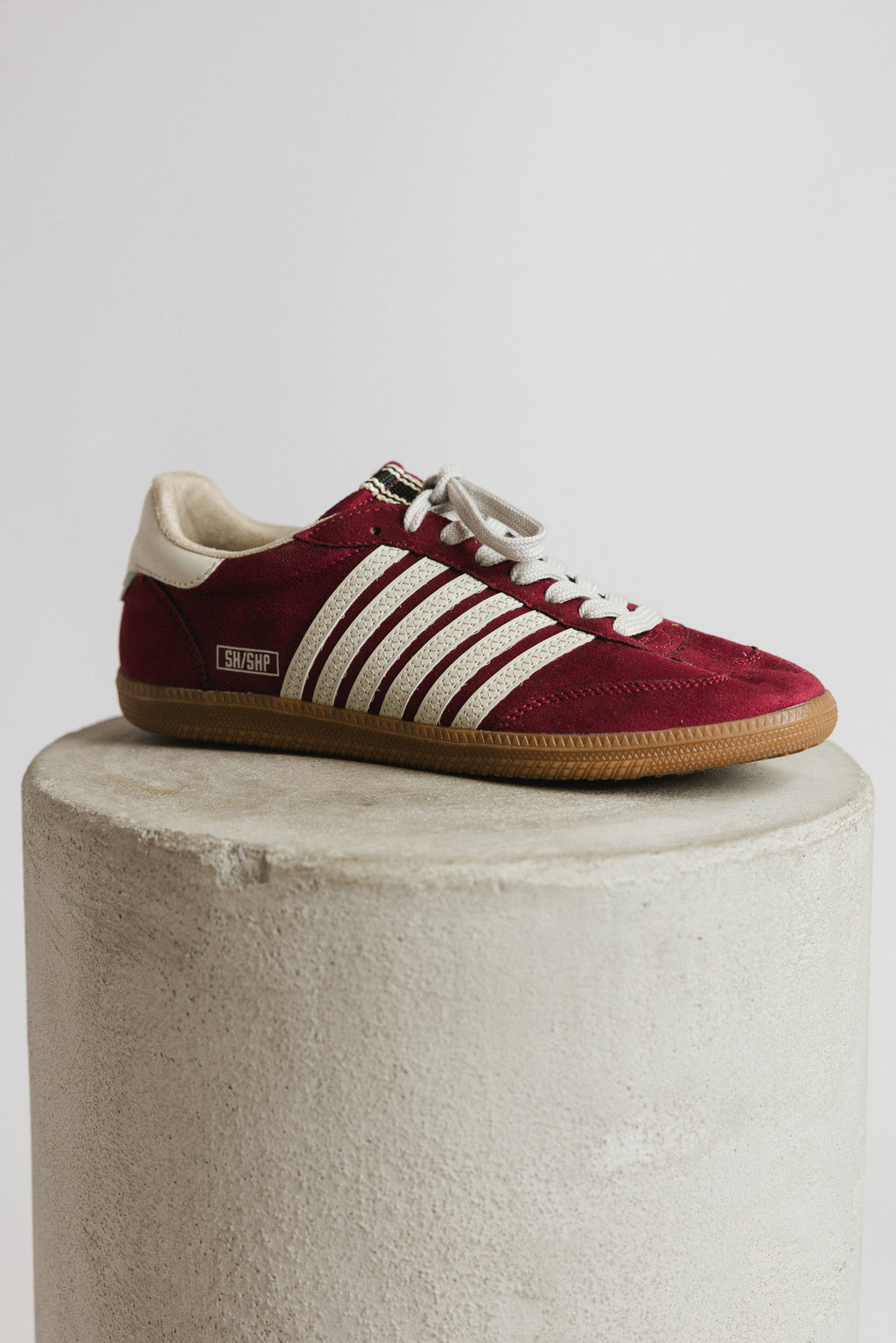 Stevie Striped Sneaker in Wine