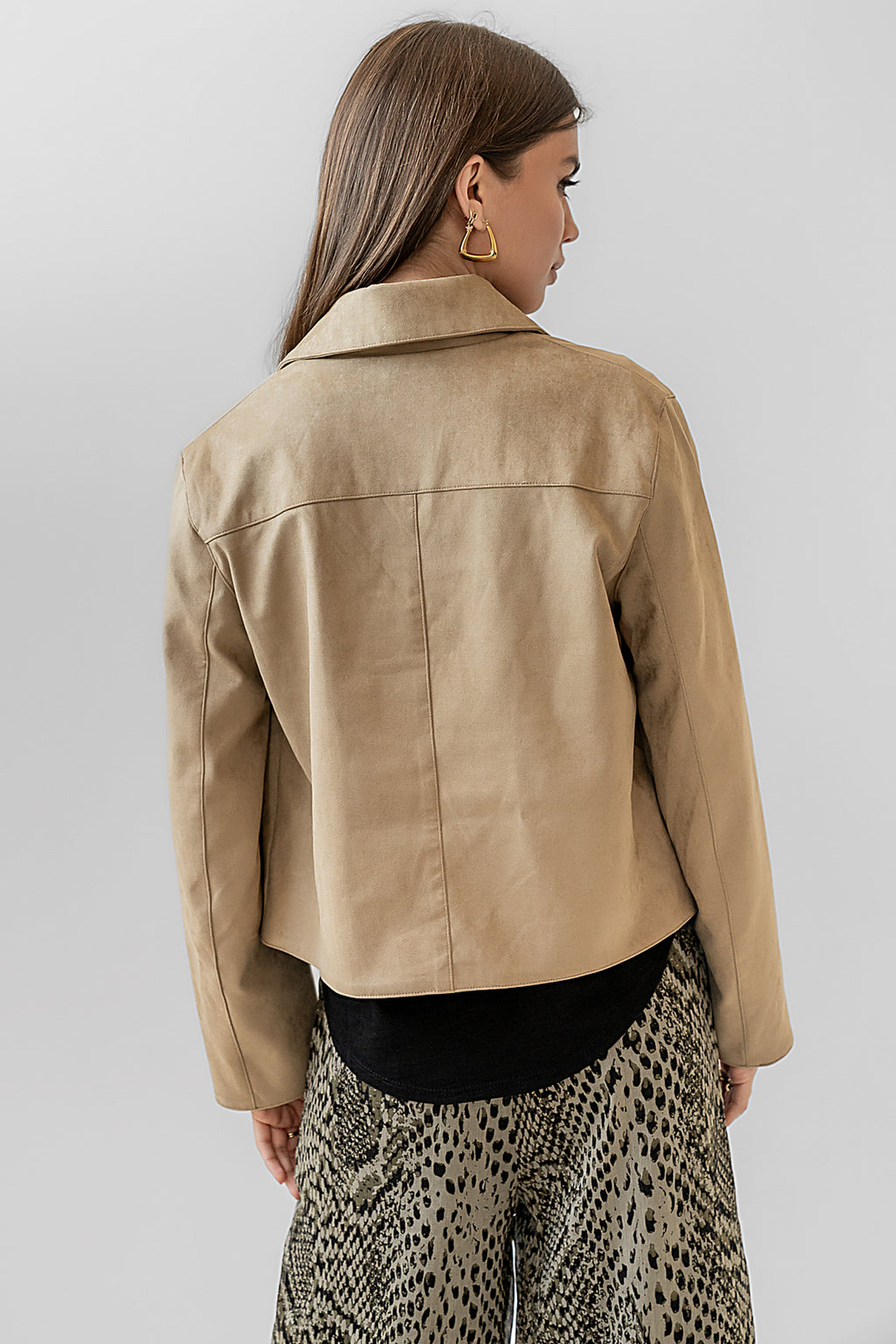 Suede COLLARED JACKET 
