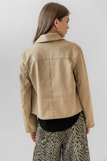 Suede COLLARED JACKET 