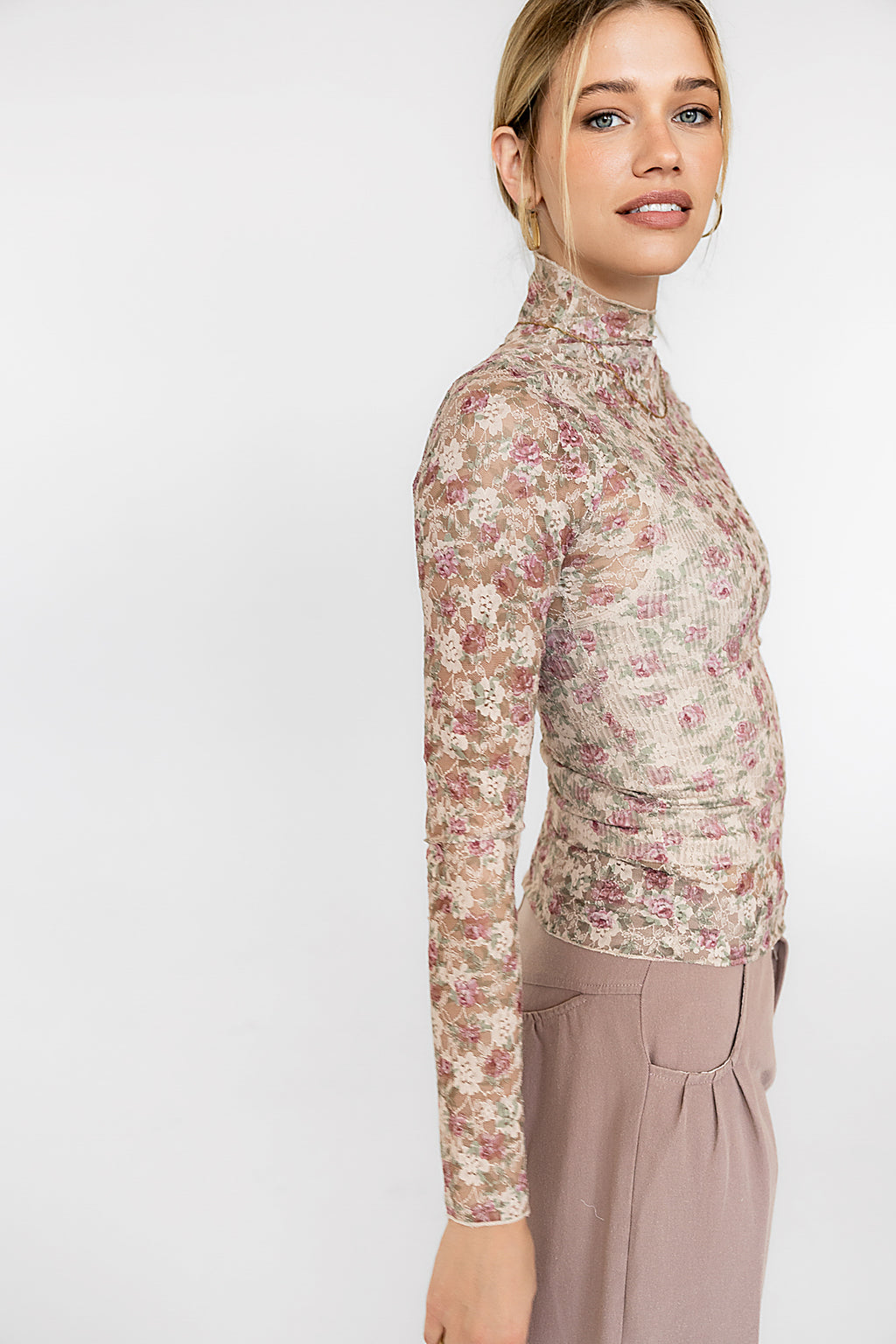 SEE THROUGH FLORAL TOP