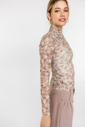 SEE THROUGH FLORAL TOP