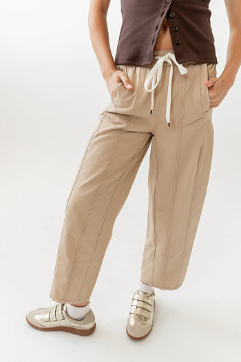 Khai Cropped Pants in Tan - FINAL SALE