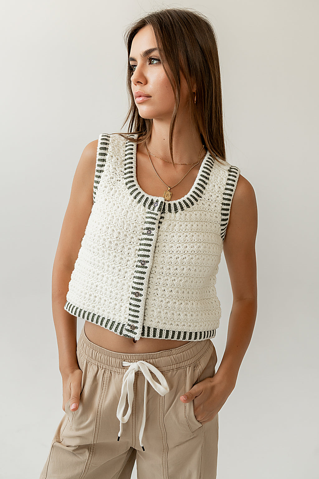 Knit Tank in Olive