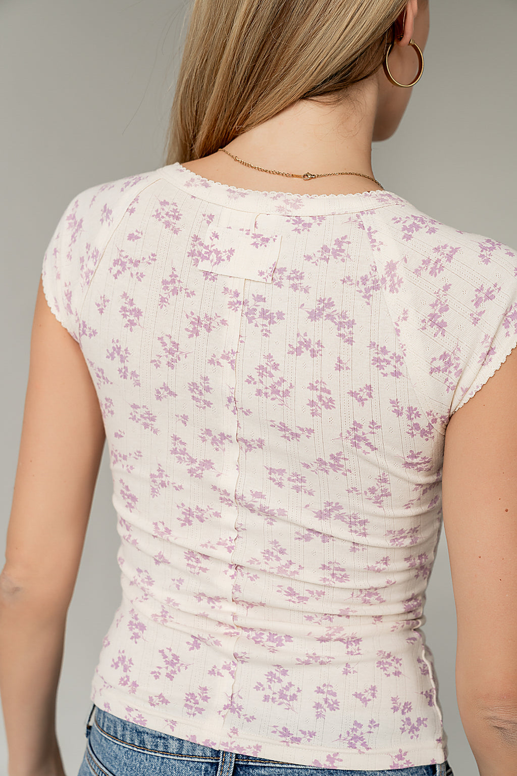 Jaynie Floral Top in Purple - FINAL SALE