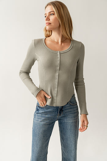 LONG SLEEVE OLIVE TOP