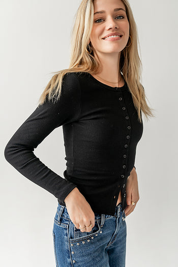 Button Up Top in Black