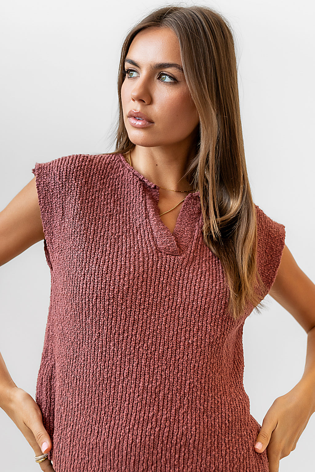 Sweater in Marsala