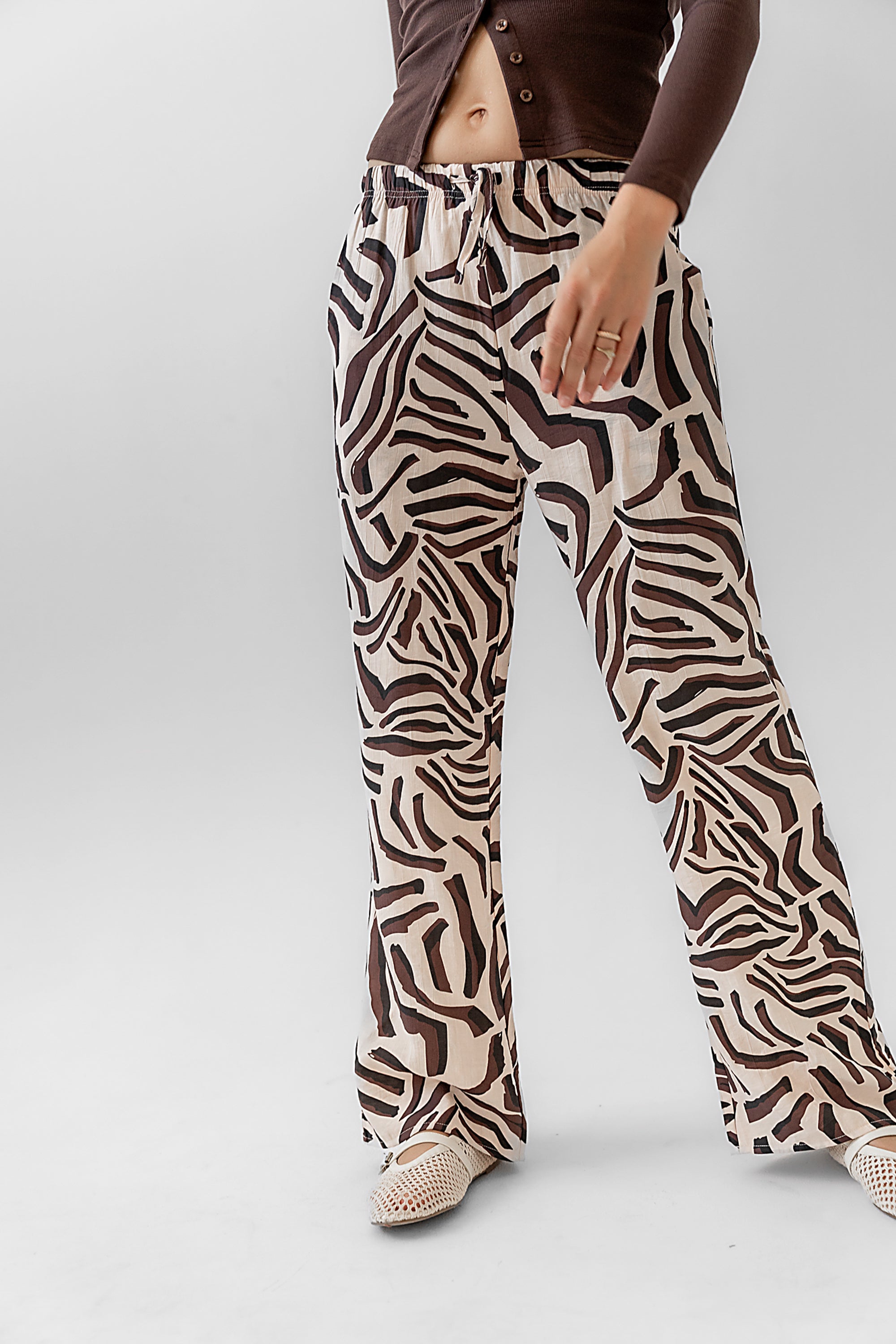 【seed and soil 】Boheme lounge pants Zion Abstract Wide Leg Pants - FINAL SALE