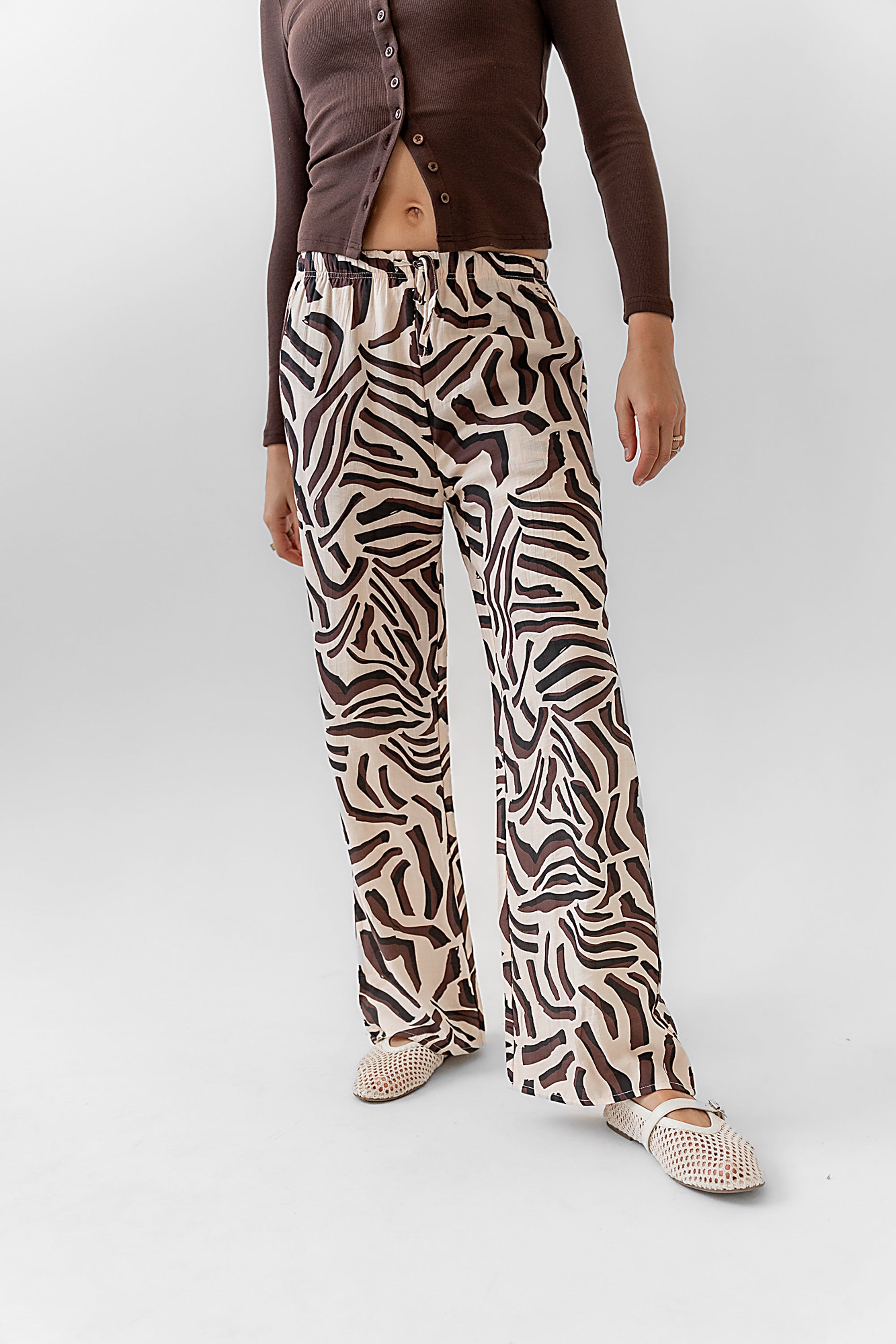 【seed and soil 】Boheme lounge pants Zion Abstract Wide Leg Pants - FINAL SALE