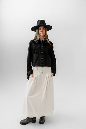 CREAM MAXI SKIRT 
