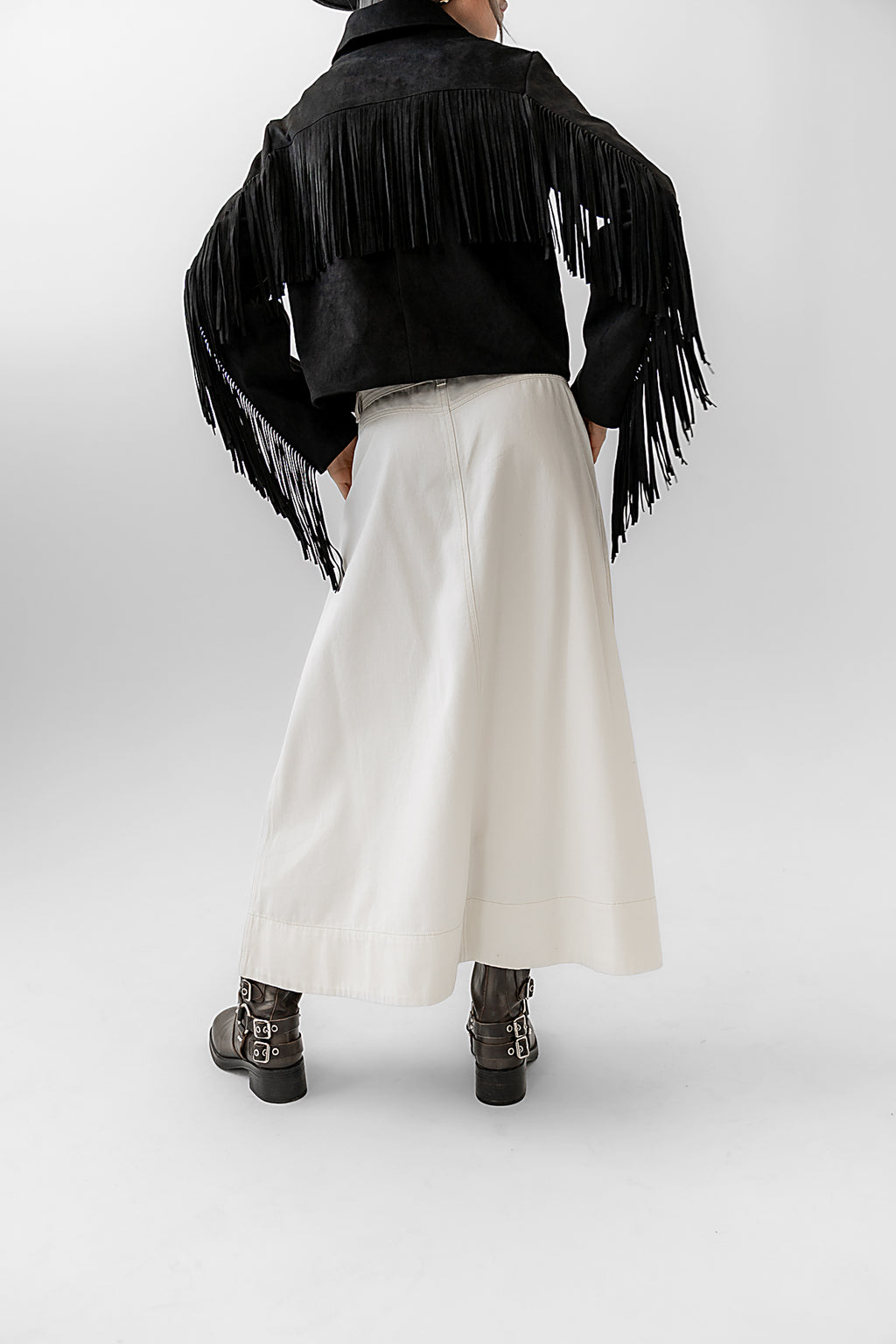 LONG DENIM SKIRT 