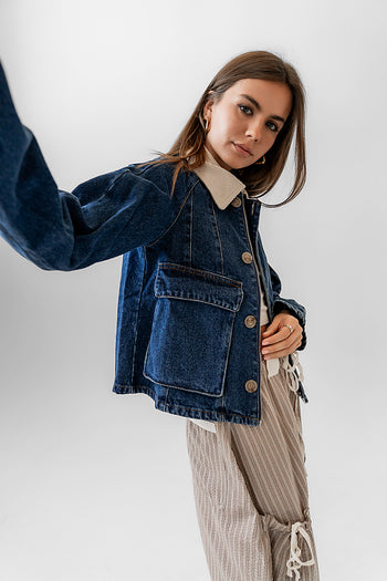 Collared Corduroy Neckline