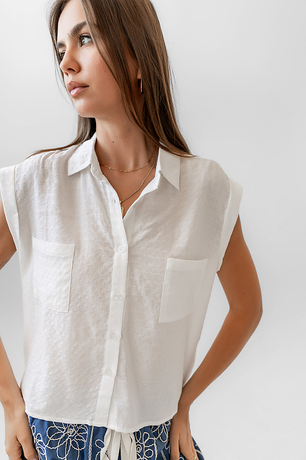 Sleeveless with a Front Button Closure