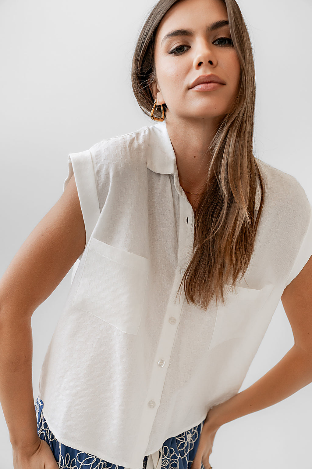  Sheer Blouse in Ivory