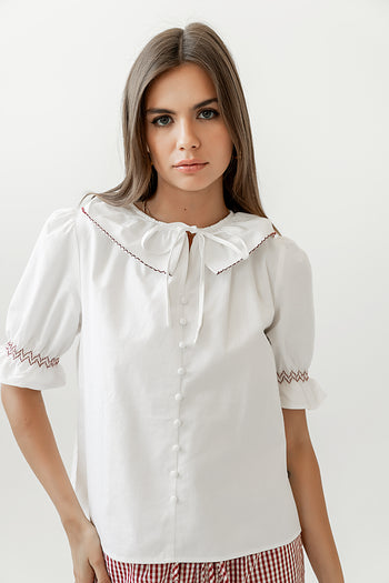 WHITE SHORT SLEEVE TOP 