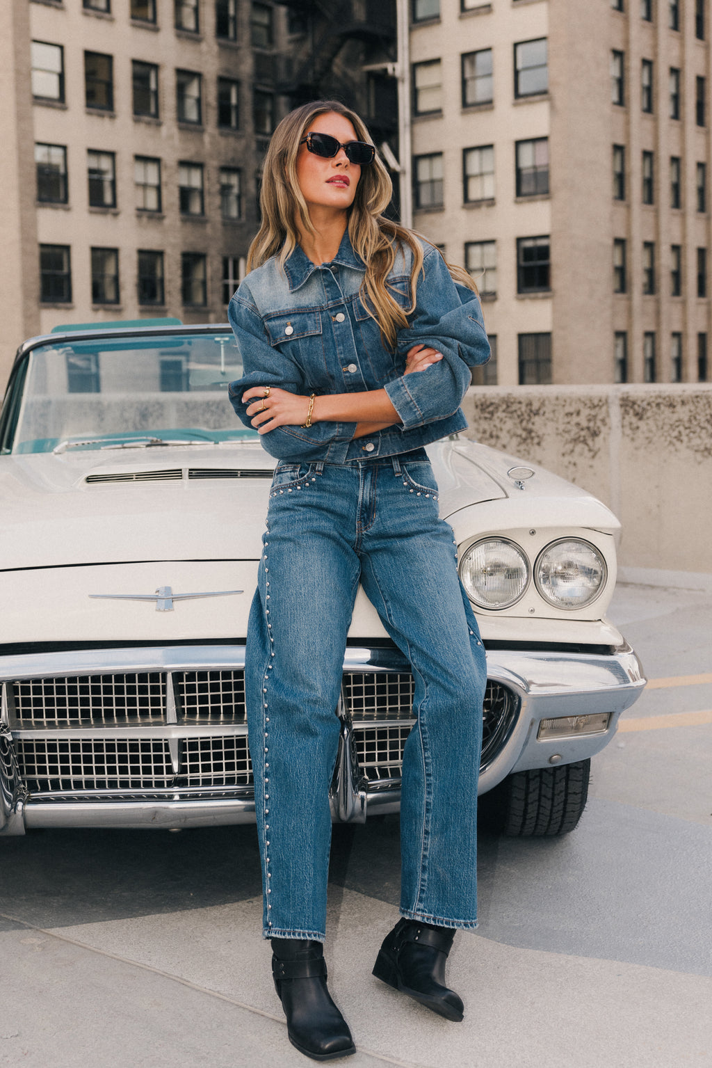 Noel Studded Baggy Jeans