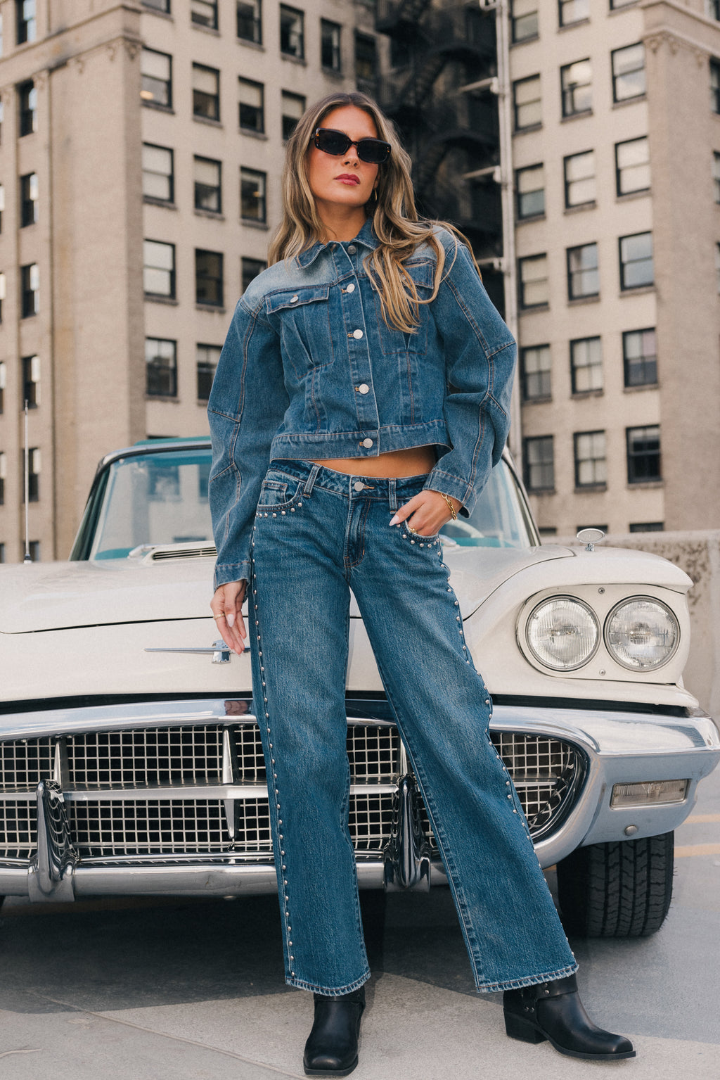 Noel Studded Baggy Jeans