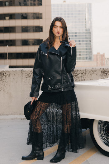 Tatum Lace Maxi Skirt in Black - FINAL SALE