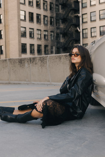 Tatum Lace Maxi Skirt in Black - FINAL SALE