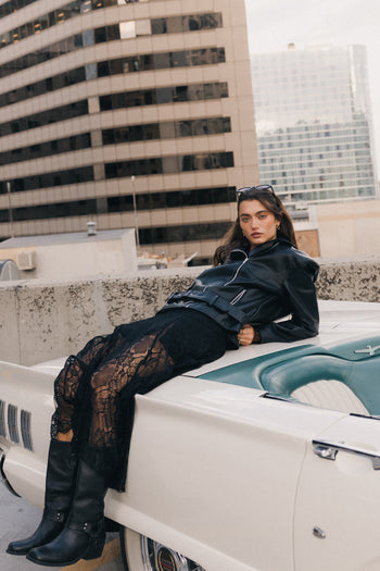 Tatum Lace Maxi Skirt in Black - FINAL SALE