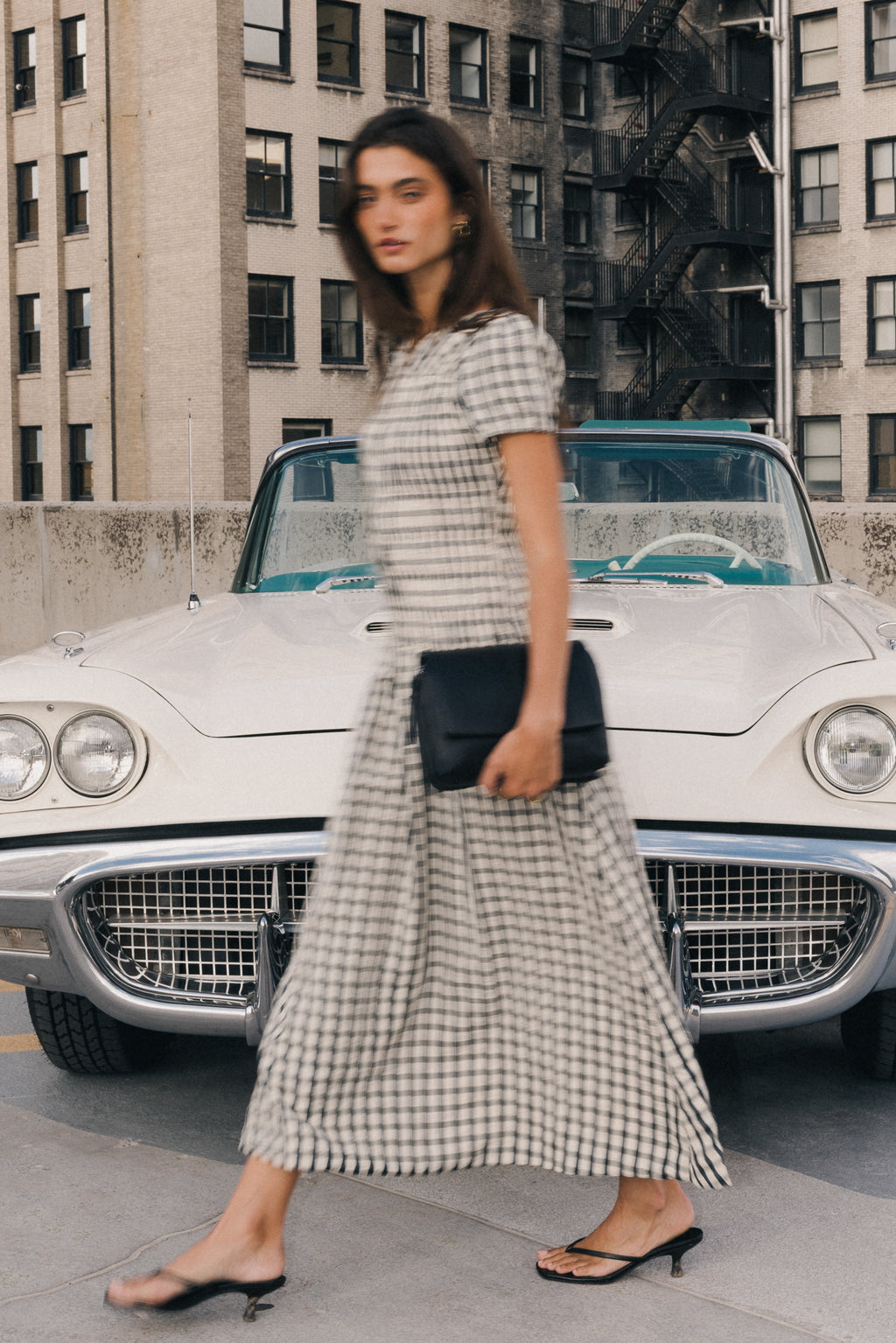Erin Smocked Maxi Dress in Navy
