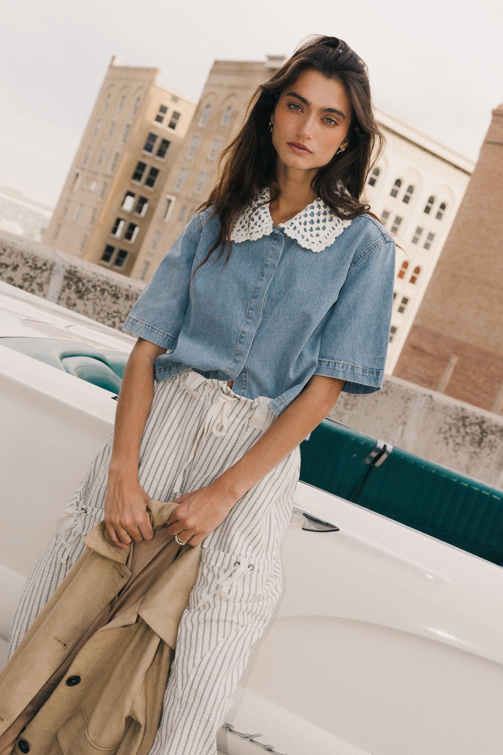 Pierce Denim Blouse Pierce Denim Blouse