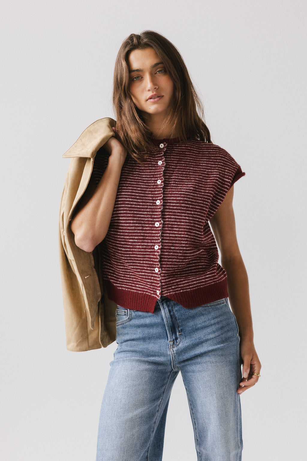 Cardigan in Wine