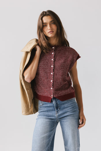 Cardigan in Wine