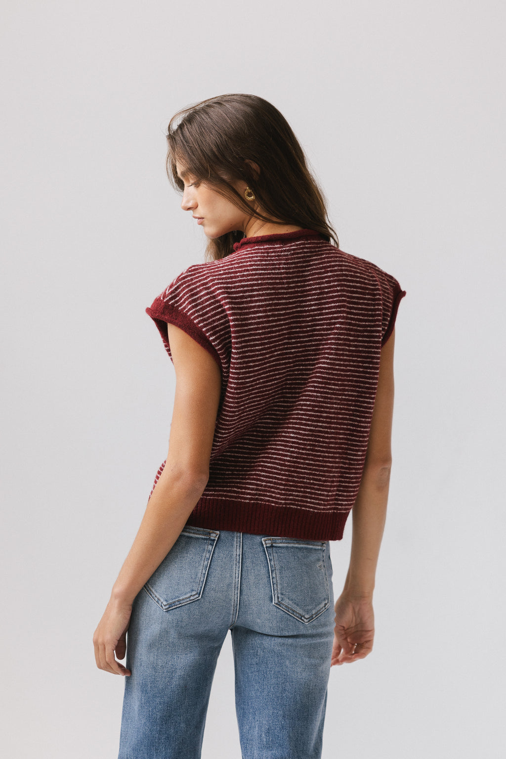 ed hems on wine cardigan