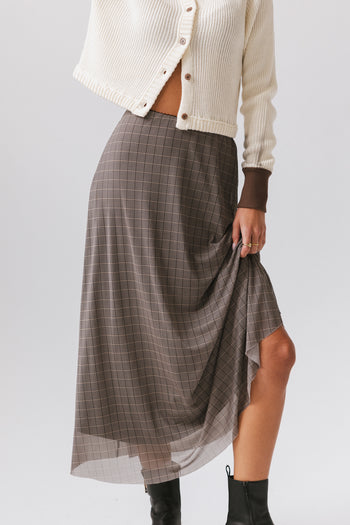 Nellie Plaid Maxi Skirt