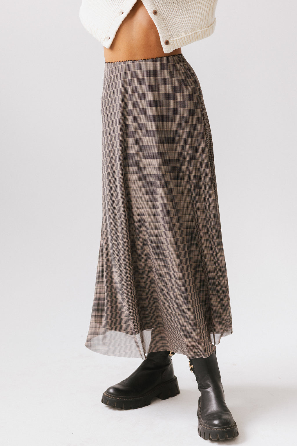 Nellie Plaid Maxi Skirt