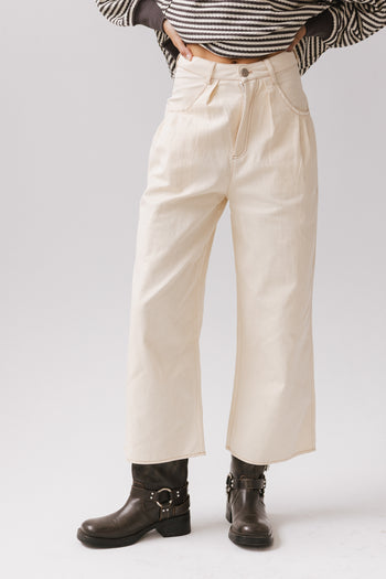 Cropped Wide Leg Pants 