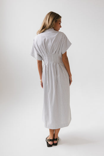 Collins Striped Maxi Dress in White