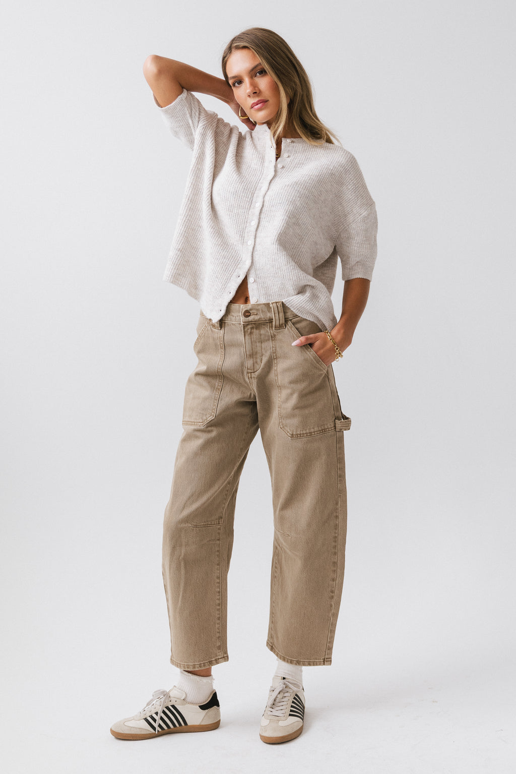 Knit Cardigan in Oatmeal