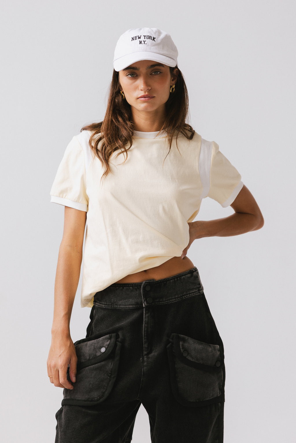 Contrast Top in Yellow